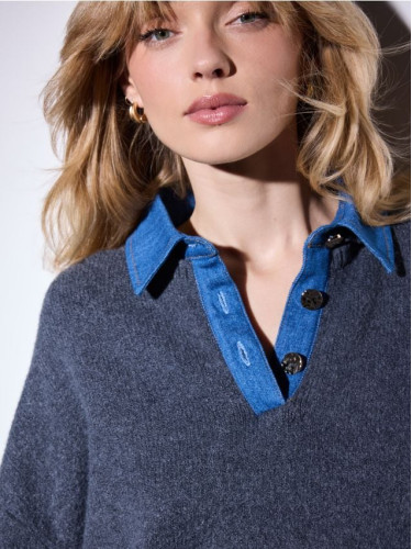 Mohito - Пуловер с яка - сиво