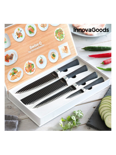 Комплект Ножове Black Shark Swiss Q Namiutsu InnovaGoods (4 Части)