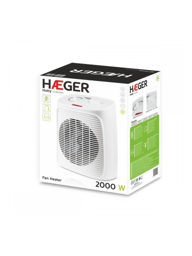 Преносима вентилаторна печка Haeger Hotty Бял 2000 W