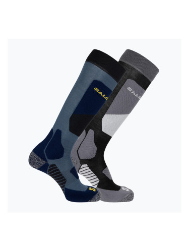 Скиорски чорапи Salomon S/Access 2 чифта black/ copen blue