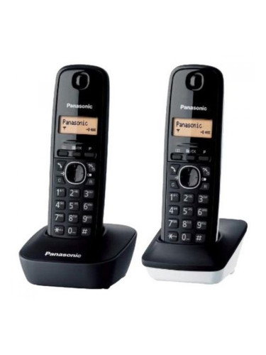 Безжичен телефон Panasonic Corp. KX-TG1612SP1 Бял Черен (2 Pcs)
