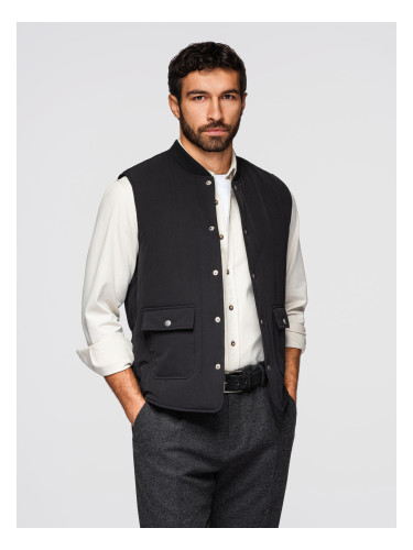 Мъжки бежов ватиран елек Ombre