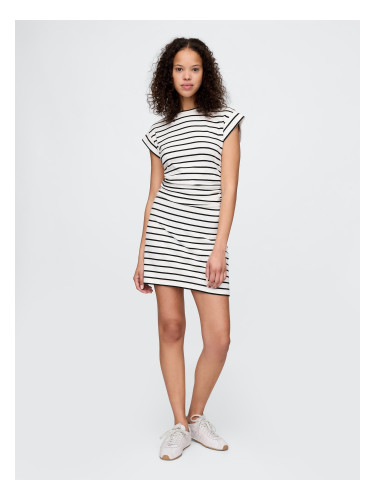 Мини рокля с оребрена принтирана материя GAP