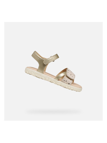 Златни сандали Geox Haiti за момичета