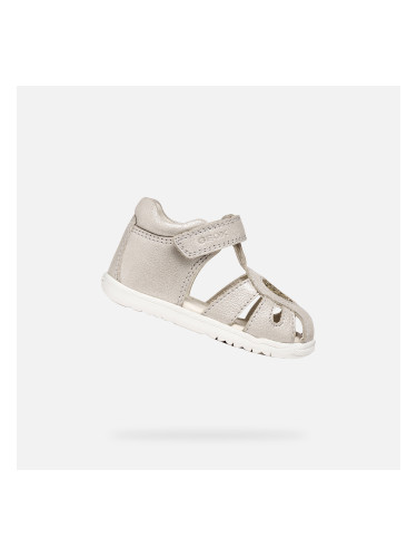 Сиви сандали за момичета за първи стъпки Geox Sandal Macchia
