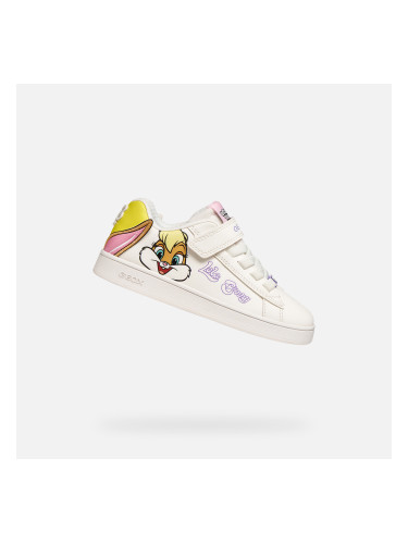 Бели кецове за момичета Geox Eclyper