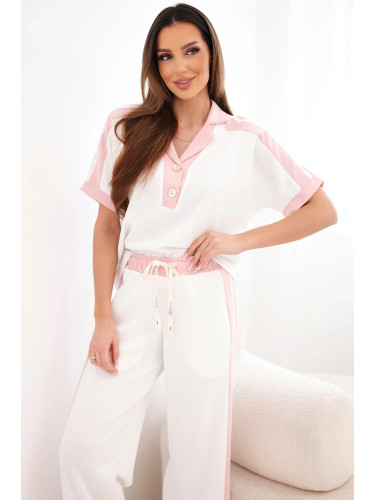 Дамски комплект Kesi Włoski Buttery, пудрово розово