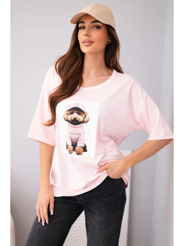 Памучна тениска с щампа Kesi Włoski с голям размер