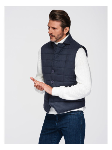 Ombre Men's peach effect quilted vest - beige