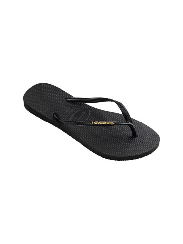 Havaianas Slim Logo Metallic Black Gold Жени - Flip Flop Havaianas - Черен - H4119875-1924-BRA-35/36 - Size: BRA-35/36