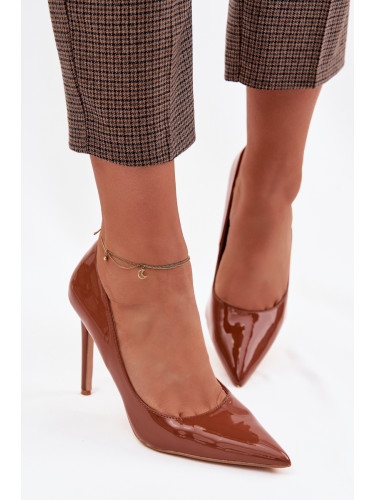 Лачени обувки Boto Camel Jonira