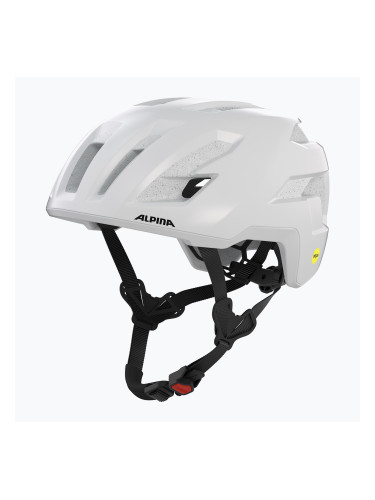 Каска за велосипед Alpina Taunus Gravel MIPS бяла матова