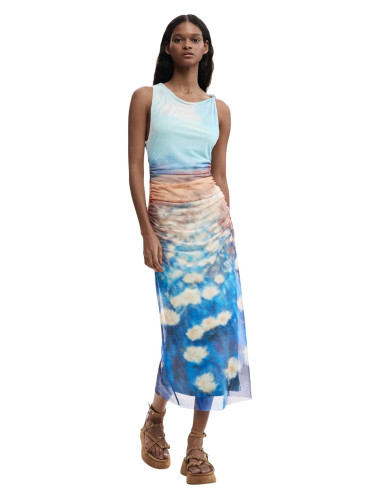 Рокля Desigual с кръгло деколте