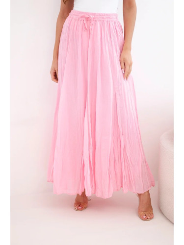 Макси пола Kesi Włoski с ластик на талията в розово