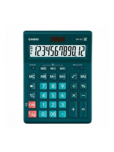 Калкулатор Casio GR-12C-DG Черен Зелен Пластмаса