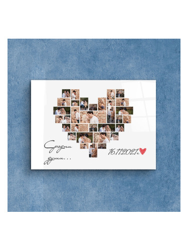 Стъклено пано със снимки - Сродни души