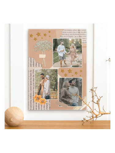 Стъклено пано със снимки - Заедно с теб