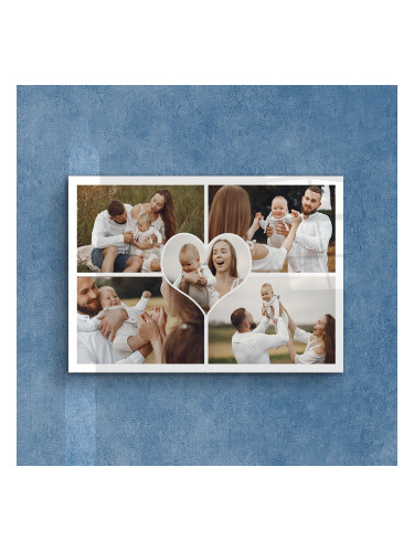 Стъклено пано със снимки - Щастие