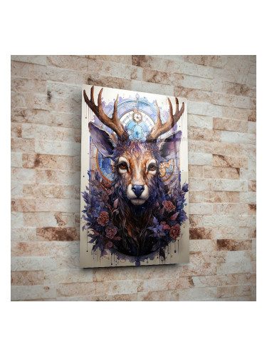 Стъклено арт пано Елен с часовник