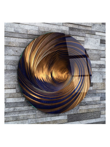 Кръгло стъклено пано Златният вихър