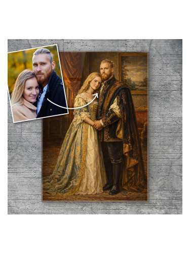 Персонализирана картина на стъкло – ретро семеен портрет