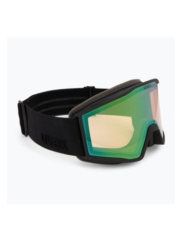 Скиорска маска Uvex Blast V black matt/vario green mirror