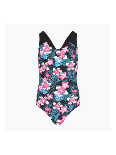 Speedo Allover Splashback син/розов детски бански от една част