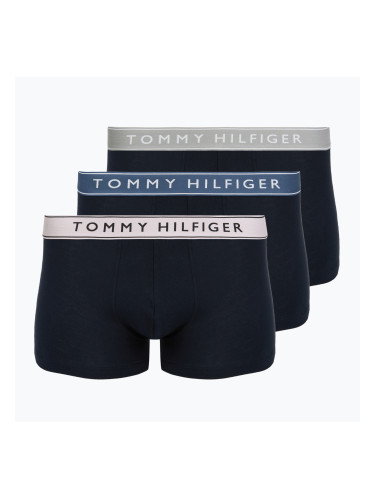 Боксерки Tommy Hilfiger Trunk WB 3 чифта purple pink/antique silverer/aegean sea