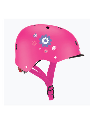 Детска каска Globber Primo Fantasy с наситено розово цвете
