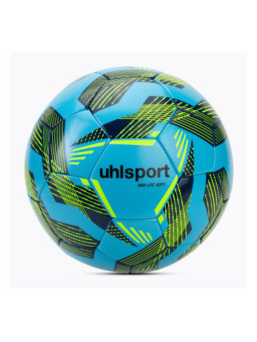 Футбол uhlsport Lite Soft 350 светло синьо/нави/нео жълто размер 5