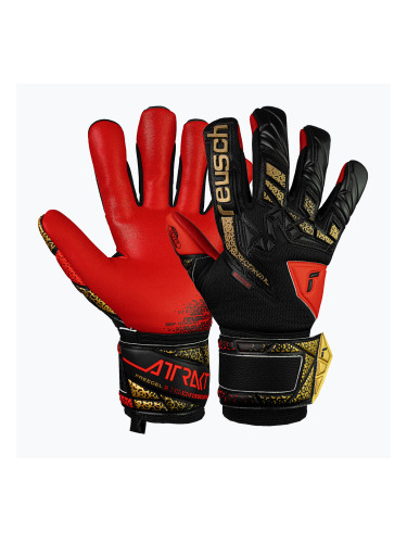 Вратарски ръкавици Reusch Attrakt Freegel Silver black/ gold/fiery red