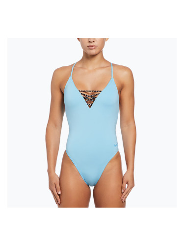 Дамски бански костюм от една част Nike Sneakerkini 2.0 Croccback Aquarius blue/scuba blue