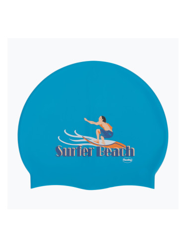 Детска шапка за плуване Fashy 3047 Печатно небесно синьо