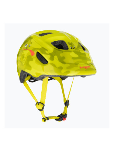 Детска велосипедна каска MET Hooray lime chameleon glossy