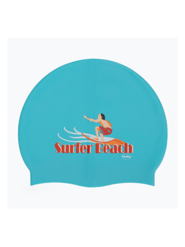 Детска шапка за плуване Fashy 3047 Печатана мента