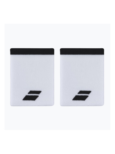 Хавлиен накитник Babolat Logo Jumbo Wristband 2 бр. white/black