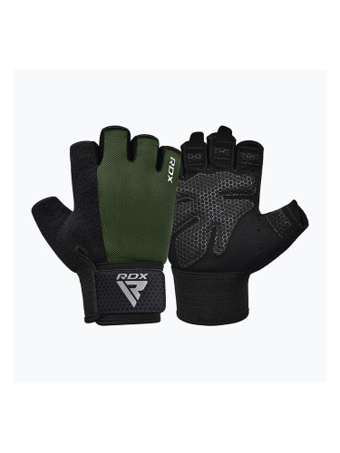 Ръкавици за тренировка RDX W1H Gym Workout army green