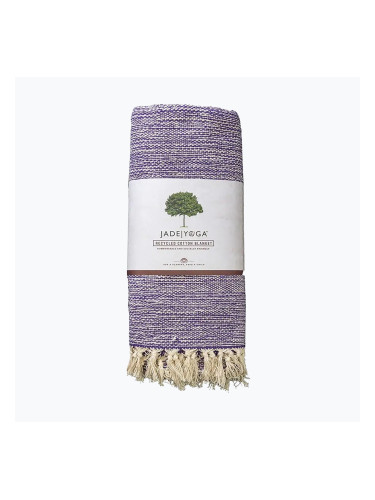 Одеяло за йога JadeYoga Recycled Cotton Hand Loomed Yoga purple