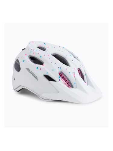 Детска велосипедна каска Alpina Carapax white