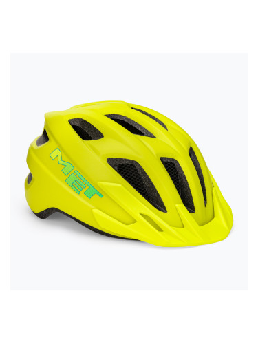 Жълта велосипедна каска MET Crackerjack 3HM147CE00UNGI1