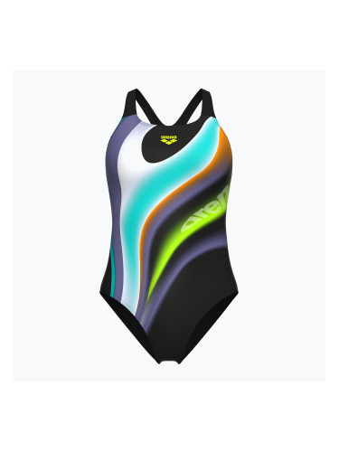 Дамски бански костюм от една част arena Water Fluids Swim Pro Back black multi/black