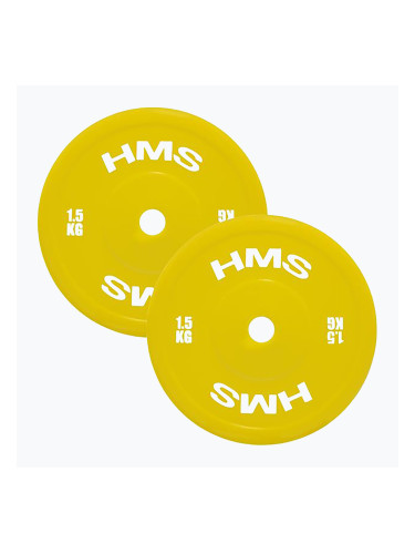 PE олимпийска тежест HMS TPP01 2 x 1,5 kg жълт