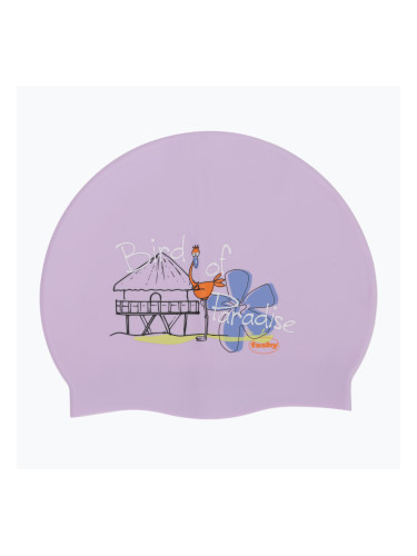 Детска шапка за плуване Fashy 30402 Печатана фуксия