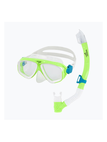 Детски комплект за гмуркане Speedo Adventure green gecko/clear