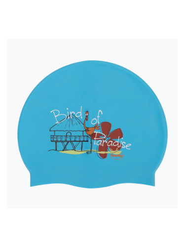 Детска шапка за плуване Fashy 30402 Печатно небесно синьо