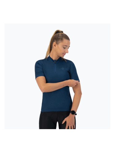 Дамска колоездачна тениска Rogelli Core dark blue
