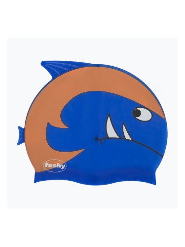 Fashy 3048 Детска шапка за плуване с печат в синьо/кафяво