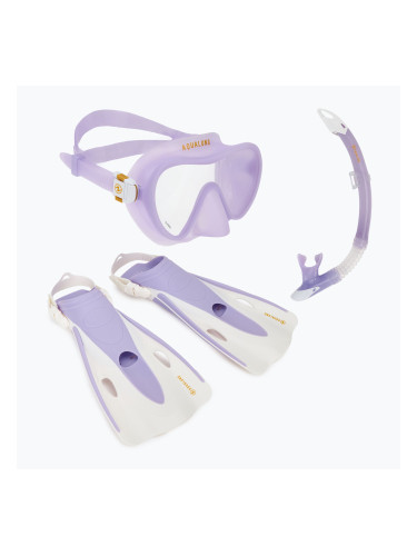 Комплект за шнорхелинг Aqualung Nabul маска + шнорхел + плавници translucid purple