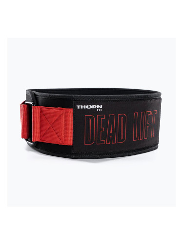 Колан за вдигане на тежести THORN FIT Pro Deadlift black/red/white