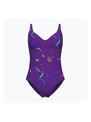 Дамски бански костюм от една част arena Abyss U Back multi plum/plum